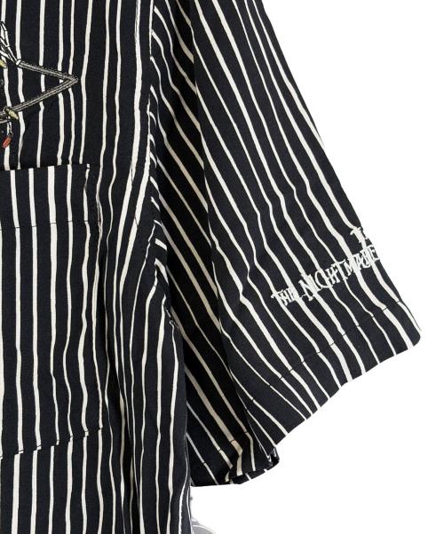 DISNEY（ディズニー）Disney (ディズニー) ストライプシャツ ブラック サイズ:SIZE Lの古着・服飾アイテム