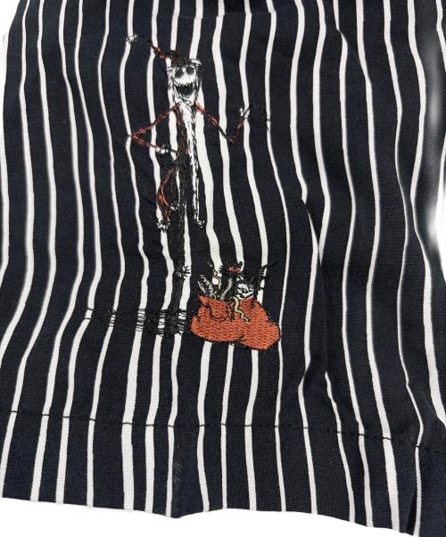 DISNEY（ディズニー）Disney (ディズニー) ストライプシャツ ブラック サイズ:SIZE Lの古着・服飾アイテム
