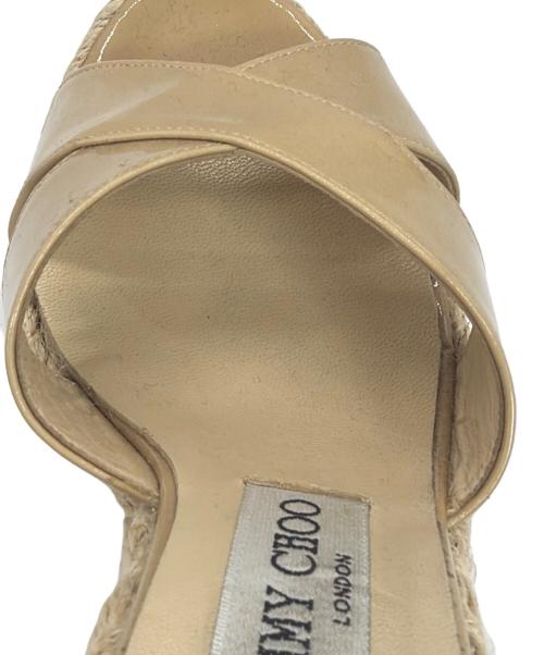JIMMY CHOO（ジミーチュウ）JIMMY CHOO (ジミーチュウ) ウェッジソールサンダル ベージュ サイズ:SIZE 23.5cmの古着・服飾アイテム