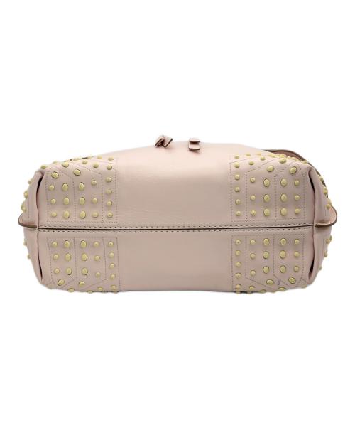 TOD'S（トッズ）TOD'S (トッズ) 2WAYハンドバッグ ホワイト×ピンクの古着・服飾アイテム