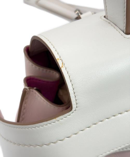TOD'S（トッズ）TOD'S (トッズ) 2WAYハンドバッグ ホワイト×ピンクの古着・服飾アイテム