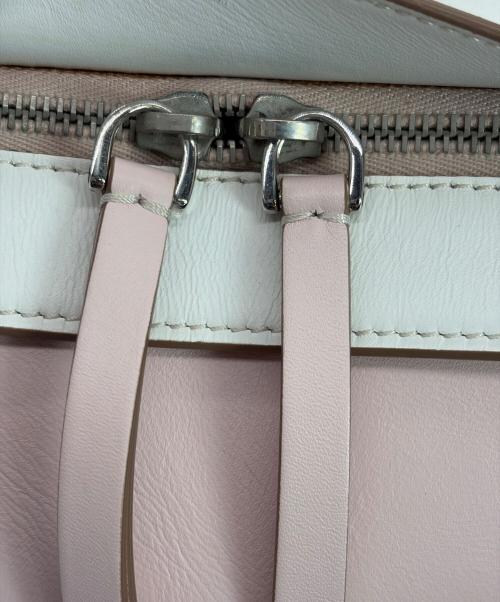 TOD'S（トッズ）TOD'S (トッズ) 2WAYハンドバッグ ホワイト×ピンクの古着・服飾アイテム