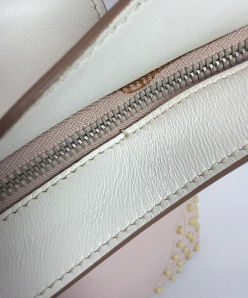 TOD'S（トッズ）TOD'S (トッズ) 2WAYハンドバッグ ホワイト×ピンクの古着・服飾アイテム
