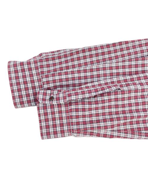 DSQUARED2（ディースクエアード）DSQUARED2 (ディースクエアード) 長袖シャツ レッド×ホワイト サイズ:SIZE 42の古着・服飾アイテム