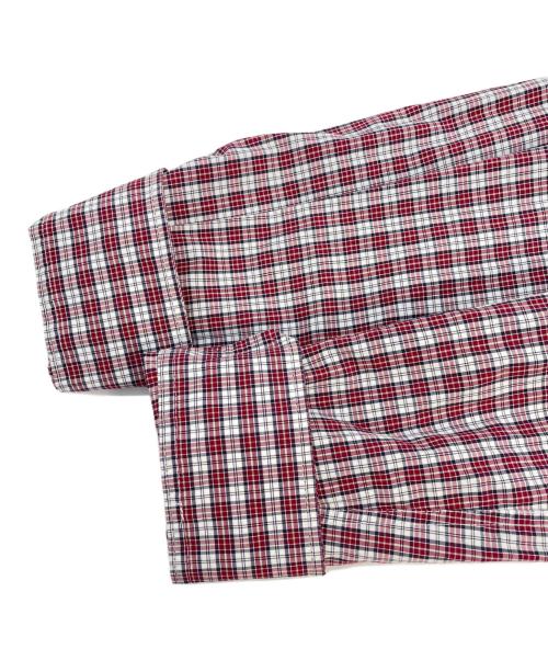 DSQUARED2（ディースクエアード）DSQUARED2 (ディースクエアード) 長袖シャツ レッド×ホワイト サイズ:SIZE 42の古着・服飾アイテム