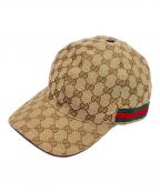 GUCCIグッチ）の古着「ベースボールキャップ」｜ベージュ