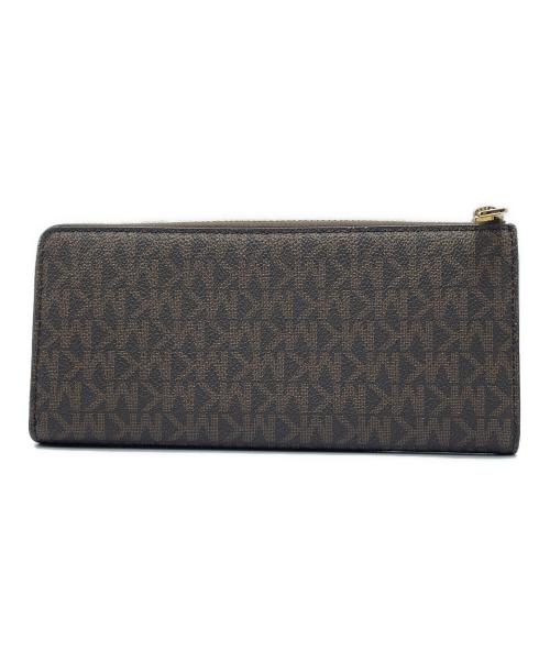 MICHAEL KORS（マイケルコース）MICHAEL KORS (マイケルコース) ラウンドファスナー財布 ブラウンの古着・服飾アイテム
