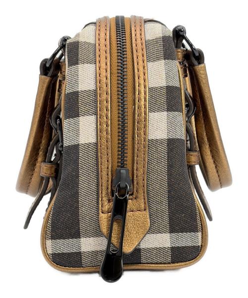 BURBERRY BLUE LABEL（バーバリー ブルー レーベル）BURBERRY BLUE LABEL (バーバリー ブルー レーベル) ハンドバッグ グレー×ブラウンの古着・服飾アイテム