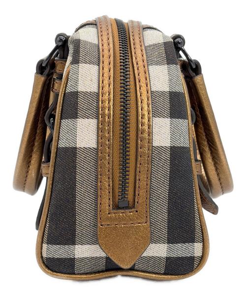 BURBERRY BLUE LABEL（バーバリー ブルー レーベル）BURBERRY BLUE LABEL (バーバリー ブルー レーベル) ハンドバッグ グレー×ブラウンの古着・服飾アイテム