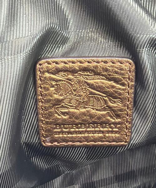 BURBERRY BLUE LABEL（バーバリー ブルー レーベル）BURBERRY BLUE LABEL (バーバリー ブルー レーベル) ハンドバッグ グレー×ブラウンの古着・服飾アイテム