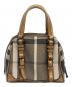 BURBERRY BLUE LABEL (バーバリー ブルー レーベル) ハンドバッグ グレー×ブラウン：20000円