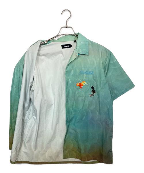 X-LARGE（エクストララージ）X-LARGE (エクストララージ) KINGYO SKIN SHIRT/「きんぎょ スキン シャツ/半袖シャツ グリーン サイズ:Lの古着・服飾アイテム