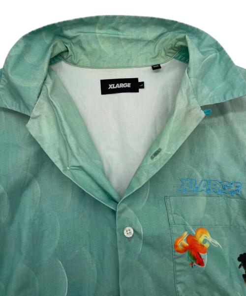 X-LARGE（エクストララージ）X-LARGE (エクストララージ) KINGYO SKIN SHIRT/「きんぎょ スキン シャツ/半袖シャツ グリーン サイズ:Lの古着・服飾アイテム