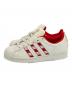 adidas (アディダス) スニーカー ホワイト×レッド サイズ:SIZE 22.5cm：7000円