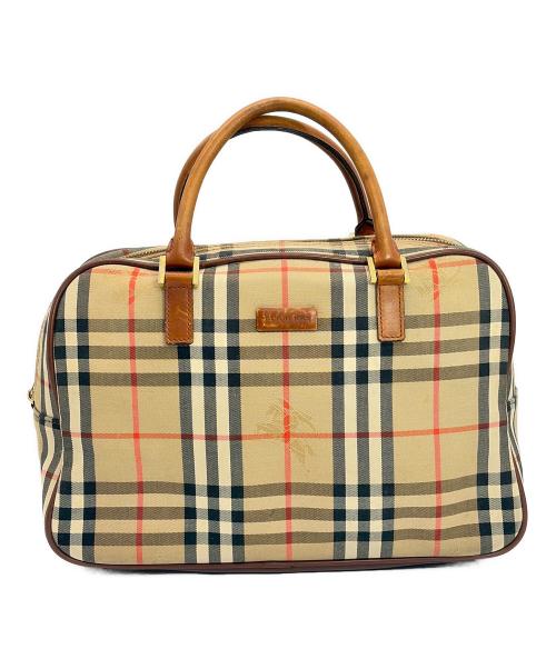 BURBERRY（バーバリー）BURBERRY (バーバリー) ミニボストンバッグ ブラウンの古着・服飾アイテム