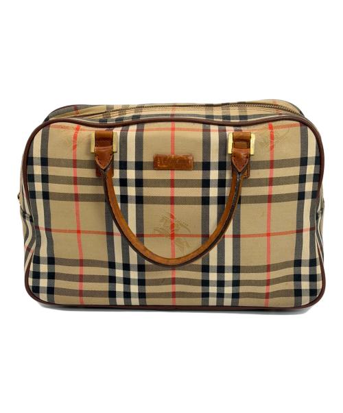 BURBERRY（バーバリー）BURBERRY (バーバリー) ミニボストンバッグ ブラウンの古着・服飾アイテム