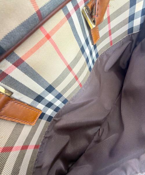 BURBERRY（バーバリー）BURBERRY (バーバリー) ミニボストンバッグ ブラウンの古着・服飾アイテム