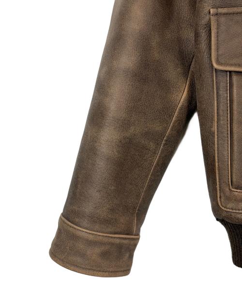 Eddie Bauer（エディーバウアー）Eddie Bauer (エディーバウアー) フライトジャケット ブラウン サイズ:SIZE Sの古着・服飾アイテム