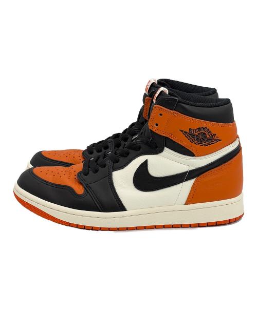 NIKE（ナイキ）NIKE (ナイキ) ハイカットスニーカー/AIR JORDAN1/エア ジョーダン ワン ブラック×オレンジ サイズ:SIZE 27cmの古着・服飾アイテム