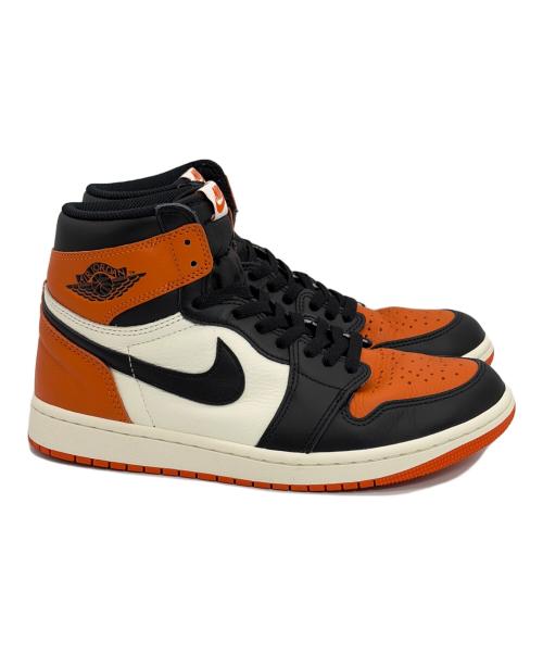 NIKE（ナイキ）NIKE (ナイキ) ハイカットスニーカー/AIR JORDAN1/エア ジョーダン ワン ブラック×オレンジ サイズ:SIZE 27cmの古着・服飾アイテム