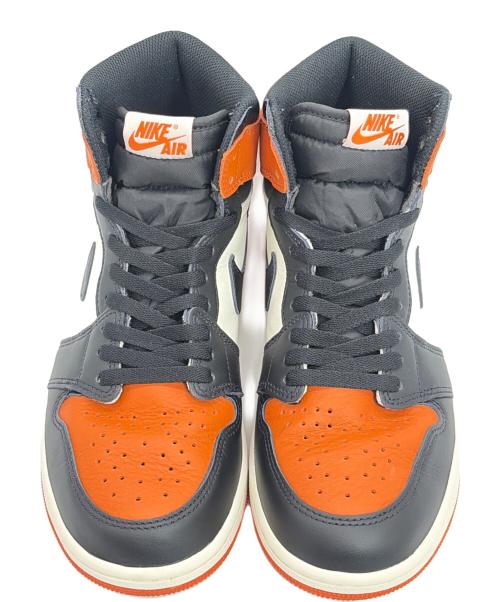 NIKE（ナイキ）NIKE (ナイキ) ハイカットスニーカー/AIR JORDAN1/エア ジョーダン ワン ブラック×オレンジ サイズ:SIZE 27cmの古着・服飾アイテム