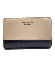 Kate Spade（ケイトスペード）の古着「2つ折り財布」｜ブラック×ベージュ