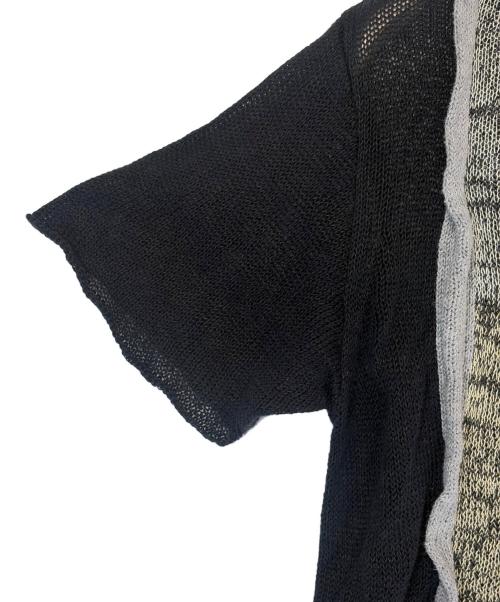慈雨（ジウ）慈雨 (ジウ) 半袖ニットカーディガン ブラック サイズ:SIZE 40（M)の古着・服飾アイテム