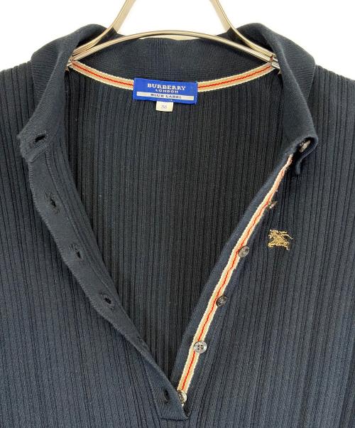 BURBERRY BLUE LABEL（バーバリー ブルー レーベル）BURBERRY BLUE LABEL (バーバリー ブルー レーベル) ポロシャツ ネイビー サイズ:SIZE 38（M)の古着・服飾アイテム
