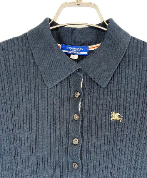 BURBERRY BLUE LABEL（バーバリー ブルー レーベル）BURBERRY BLUE LABEL (バーバリー ブルー レーベル) ポロシャツ ネイビー サイズ:SIZE 38（M)の古着・服飾アイテム