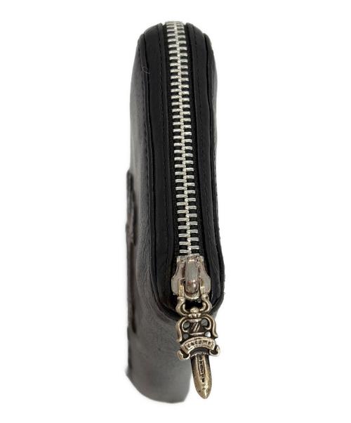 CHROME HEARTS（クロムハーツ）CHROME HEARTS (クロムハーツ) REC Fジップ 3セメタリークロスパッチ ウォレット ブラックの古着・服飾アイテム
