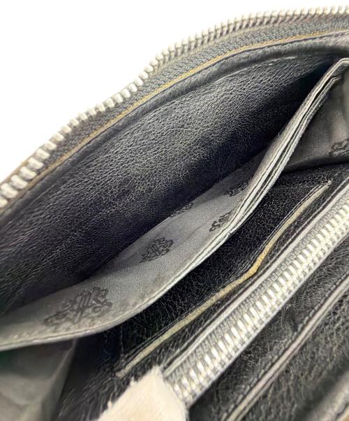 CHROME HEARTS（クロムハーツ）CHROME HEARTS (クロムハーツ) REC Fジップ 3セメタリークロスパッチ ウォレット ブラックの古着・服飾アイテム
