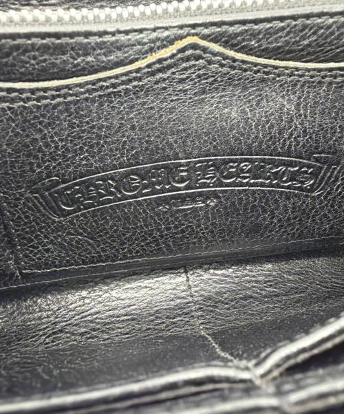 CHROME HEARTS（クロムハーツ）CHROME HEARTS (クロムハーツ) REC Fジップ 3セメタリークロスパッチ ウォレット ブラックの古着・服飾アイテム