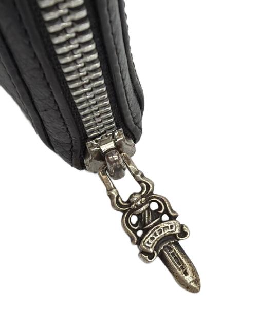 CHROME HEARTS（クロムハーツ）CHROME HEARTS (クロムハーツ) REC Fジップ 3セメタリークロスパッチ ウォレット ブラックの古着・服飾アイテム