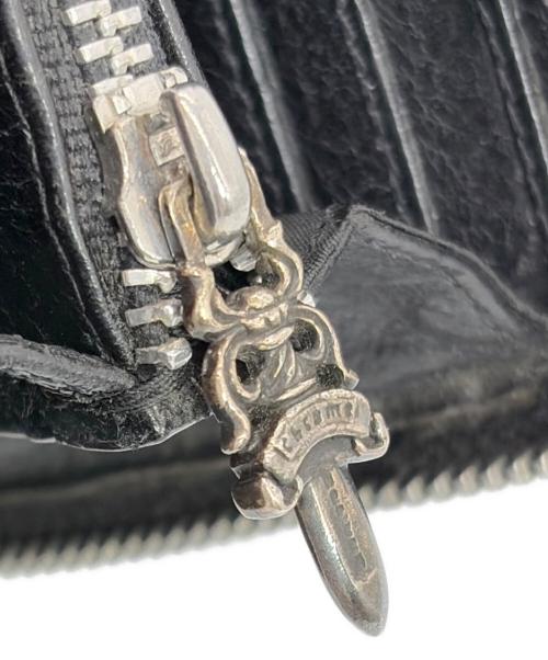 CHROME HEARTS（クロムハーツ）CHROME HEARTS (クロムハーツ) REC Fジップ 3セメタリークロスパッチ ウォレット ブラックの古着・服飾アイテム