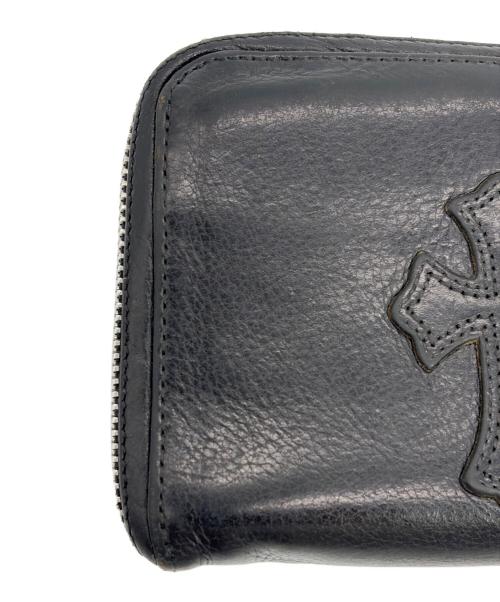CHROME HEARTS（クロムハーツ）CHROME HEARTS (クロムハーツ) REC Fジップ 3セメタリークロスパッチ ウォレット ブラックの古着・服飾アイテム