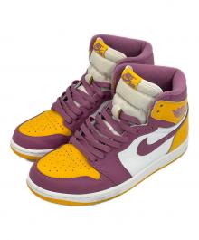 NIKE（ナイキ）の古着「ハイカットスニーカー/Air Jordan 1 High OG/エアー・ジョーダン・ワン・ハイ・オージー」｜パープル×イエロー