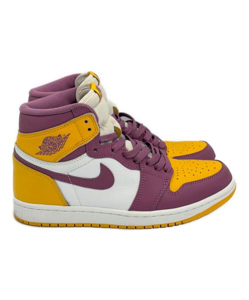 NIKE（ナイキ）NIKE (ナイキ) ハイカットスニーカー/Air Jordan 1 High OG/エアー・ジョーダン・ワン・ハイ・オージー パープル×イエロー サイズ:SIZE 25.5cmの古着・服飾アイテム