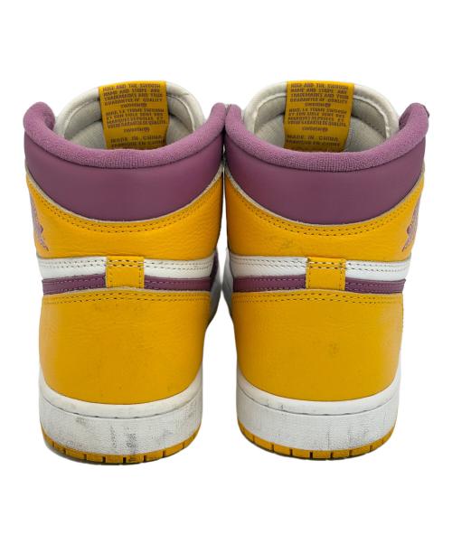 NIKE（ナイキ）NIKE (ナイキ) ハイカットスニーカー/Air Jordan 1 High OG/エアー・ジョーダン・ワン・ハイ・オージー パープル×イエロー サイズ:SIZE 25.5cmの古着・服飾アイテム