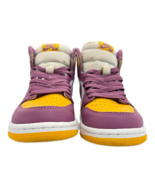 NIKE（ナイキ）NIKE (ナイキ) ハイカットスニーカー/Air Jordan 1 High OG/エアー・ジョーダン・ワン・ハイ・オージー パープル×イエロー サイズ:SIZE 25.5cmの古着・服飾アイテム