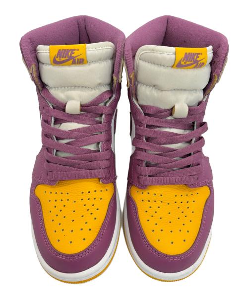 NIKE（ナイキ）NIKE (ナイキ) ハイカットスニーカー/Air Jordan 1 High OG/エアー・ジョーダン・ワン・ハイ・オージー パープル×イエロー サイズ:SIZE 25.5cmの古着・服飾アイテム