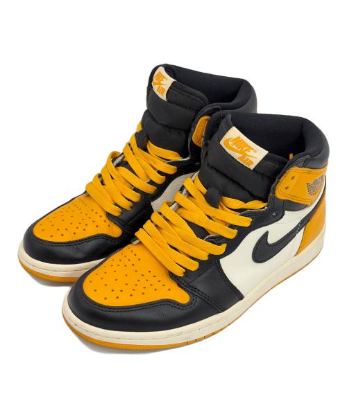 NIKE（ナイキ）NIKE (ナイキ) ハイカットスニーカー//エア ジョーダン ワン レトロ ハイ オージー ブラック×イエロー サイズ:SIZE 25cmの古着・服飾アイテム