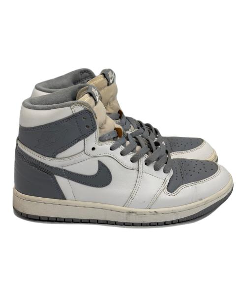 NIKE（ナイキ）NIKE (ナイキ) ハイカットスニーカー/Air Jordan 1 High OG/エアー・ジョーダン・ワン・ハイ・オージー グレー×ホワイト サイズ:SIZE 25.5cmの古着・服飾アイテム