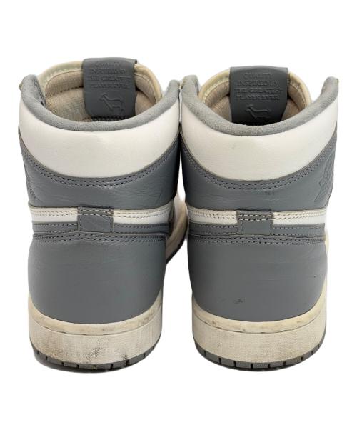 NIKE（ナイキ）NIKE (ナイキ) ハイカットスニーカー/Air Jordan 1 High OG/エアー・ジョーダン・ワン・ハイ・オージー グレー×ホワイト サイズ:SIZE 25.5cmの古着・服飾アイテム