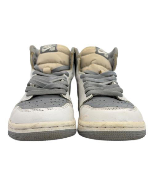 NIKE（ナイキ）NIKE (ナイキ) ハイカットスニーカー/Air Jordan 1 High OG/エアー・ジョーダン・ワン・ハイ・オージー グレー×ホワイト サイズ:SIZE 25.5cmの古着・服飾アイテム