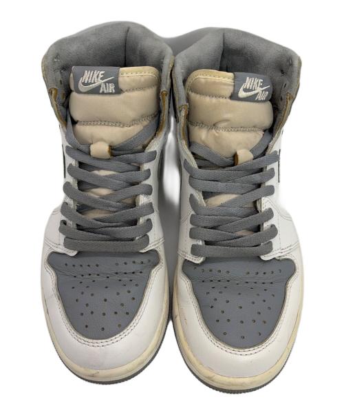 NIKE（ナイキ）NIKE (ナイキ) ハイカットスニーカー/Air Jordan 1 High OG/エアー・ジョーダン・ワン・ハイ・オージー グレー×ホワイト サイズ:SIZE 25.5cmの古着・服飾アイテム