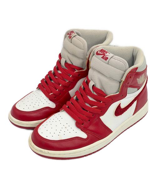 NIKE（ナイキ）NIKE (ナイキ) ハイカットスニーカー/Women's Air Jordan 1 High OG/ウィメンズ・エアー・ジョーダン・ワン・ハイ・オージー レッド×ホワイト サイズ:SIZE 25.5cmの古着・服飾アイテム