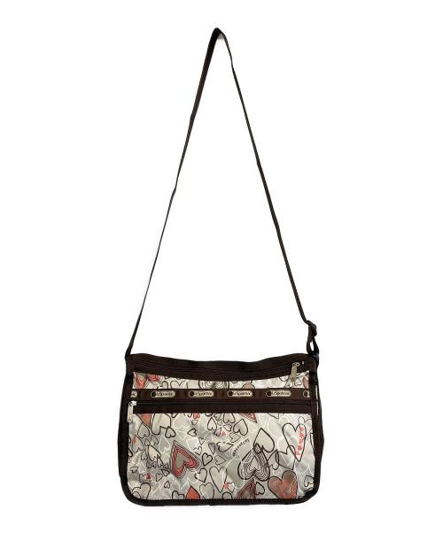 LeSportsac（レスポートサック）LeSportsac (レスポートサック) ショルダーバッグ アイボリー×ブラウンの古着・服飾アイテム
