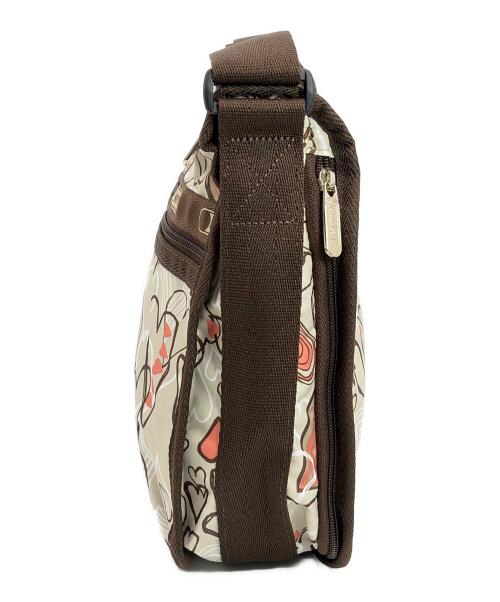 LeSportsac（レスポートサック）LeSportsac (レスポートサック) ショルダーバッグ アイボリー×ブラウンの古着・服飾アイテム