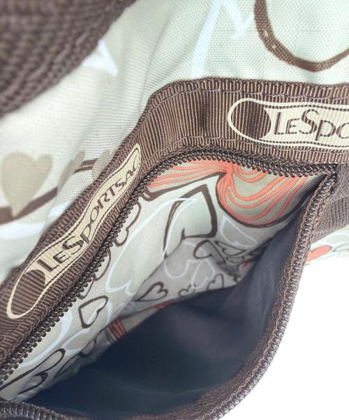 LeSportsac（レスポートサック）LeSportsac (レスポートサック) ショルダーバッグ アイボリー×ブラウンの古着・服飾アイテム