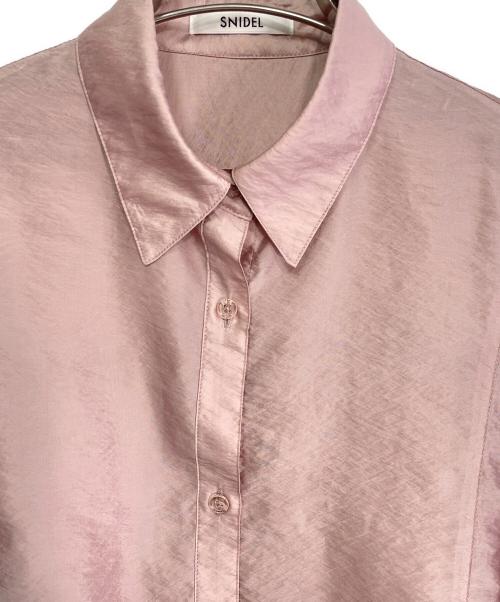 Snidel（スナイデル）Snidel (スナイデル) シアーオーバーシャツ ピンク サイズ:Fの古着・服飾アイテム